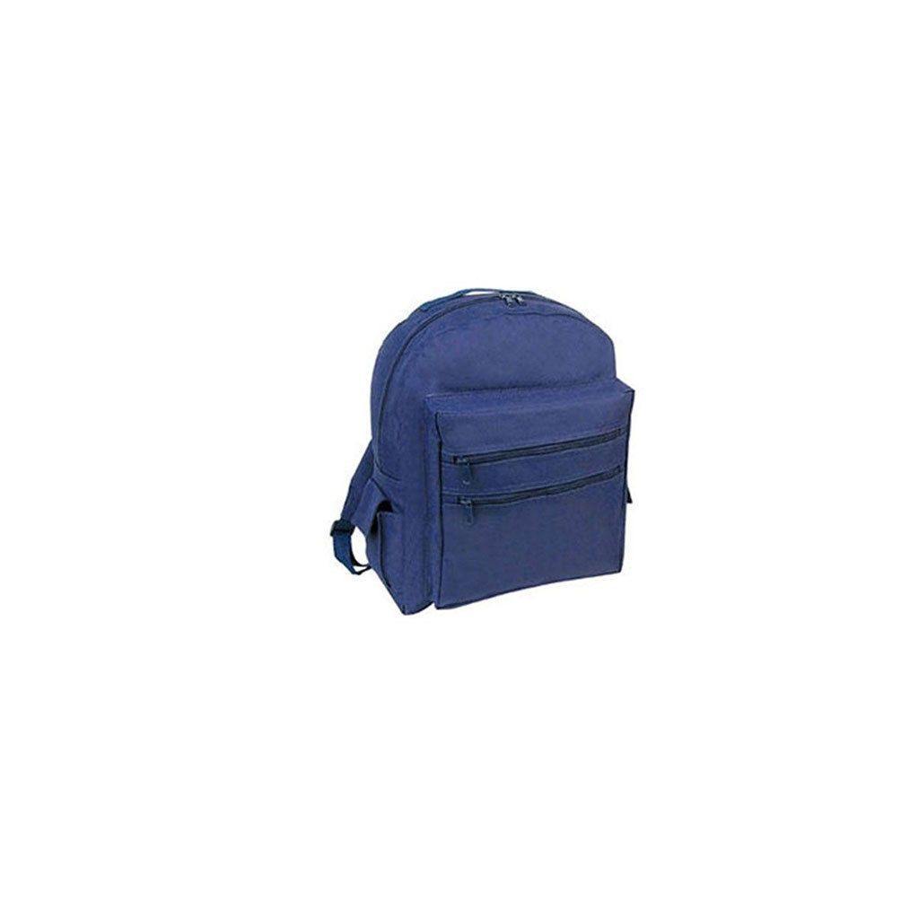 Nylon School Work Backpack Rucksack School Travel Bags Pockets Padded Strap 12 X 16inch-NAVY-