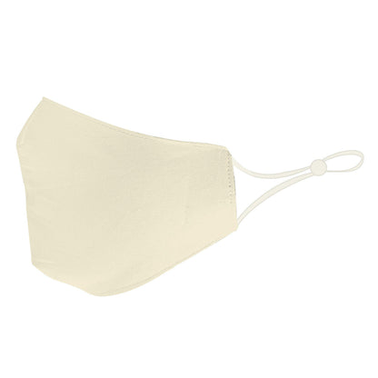 Cotton Face Mask Cloth Masks for Mouth Nose Washable Reusable Double Layer Covering Adjustable Ear Pack Lot-Ivory-1 Piece-