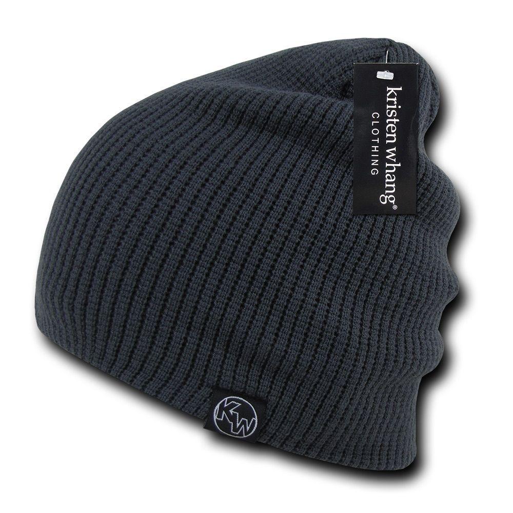 Paris Long Beanie Thick Knit Double Lined Warm Soft Cuffed Uncuffed Caps Hats-