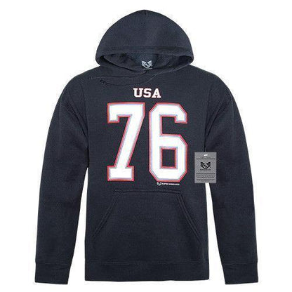 Rapid Dominance Patriotic Athletic USA 76 Printed Graphic Pullover Hoodies Sweatshirt Unisex-Heather Grey-Regular-Small