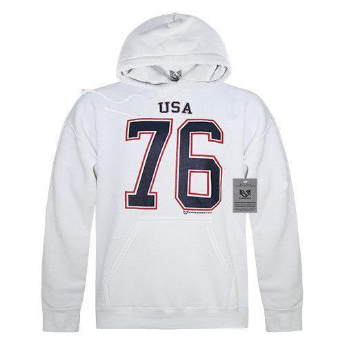 Rapid Dominance Patriotic Athletic USA 76 Printed Graphic Pullover Hoodies Sweatshirt Unisex-Heather Grey-Regular-Small