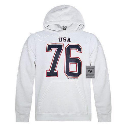 Rapid Dominance Patriotic Athletic USA 76 Printed Graphic Pullover Hoodies Sweatshirt Unisex-Heather Grey-Regular-Small
