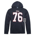 Rapid Dominance Patriotic Athletic USA 76 Printed Graphic Pullover Hoodies Sweatshirt Unisex-Navy-Regular-Small