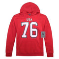 Rapid Dominance Patriotic Athletic USA 76 Printed Graphic Pullover Hoodies Sweatshirt Unisex-Red-Regular-Small