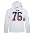Rapid Dominance Patriotic Athletic USA 76 Printed Graphic Pullover Hoodies Sweatshirt Unisex-White-Regular-Small
