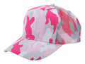Camouflage Camo Hunting 5 Panel Trucker Baseball Mesh Back Hats Caps-Pink Camo-