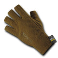 Polar Fleece Half Finger Winter Outdoor Military Patrol Army Gloves-Coyote-Small-