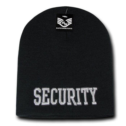 Police Fire Dept Security Border Patrol Sheriff Short Beanies Knit Caps Winter-Fire Department - Navy-