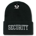 Rapid Dominance Police Fire Dept Security Sheriff Border Patrol Long Cuffed Warm Winter Beanies-Security - Black-