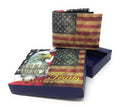 Printed Designs Bifold Wallets In Gift Box Cash Card Id Slots Mens Womens Youth-GOD BLESS USA FLAG-