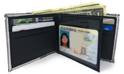 Printed Designs Bifold Wallets In Gift Box Cash Card Id Slots Mens Womens Youth-US 100 DOLLARS-