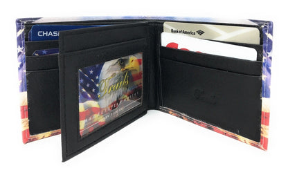 Printed Designs Bifold Wallets In Gift Box Cash Card Id Slots Mens Womens Youth-US 100 DOLLARS-