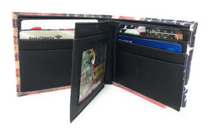 Printed Designs Bifold Wallets In Gift Box Cash Card Id Slots Mens Womens Youth-US 100 DOLLARS-