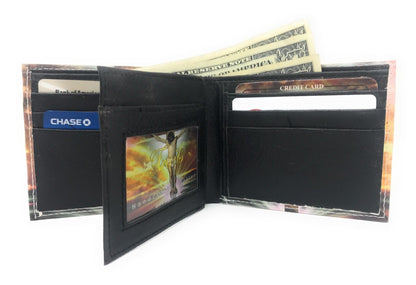 Printed Designs Bifold Wallets In Gift Box Cash Card Id Slots Mens Womens Youth-US 100 DOLLARS-