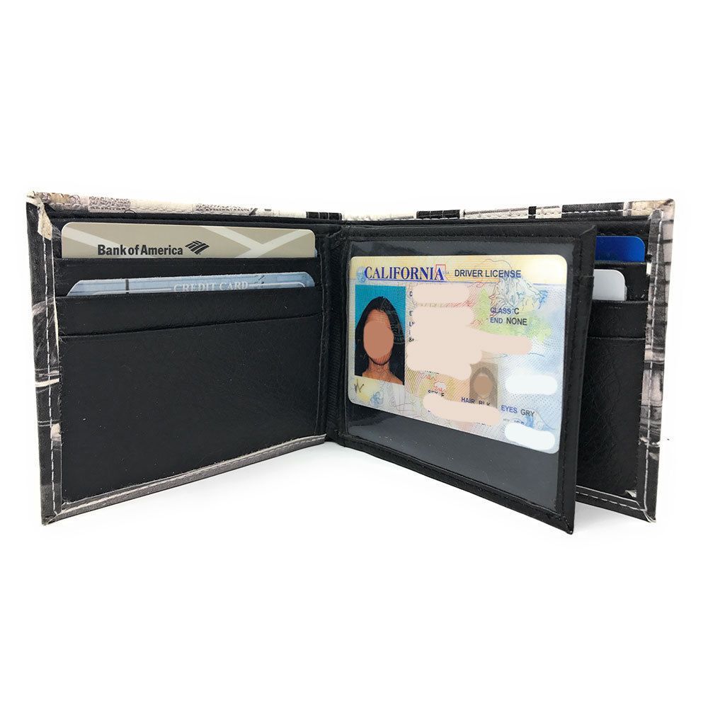 Printed Designs Bifold Wallets In Gift Box Cash Card Id Slots Mens Womens Youth-US 100 DOLLARS-