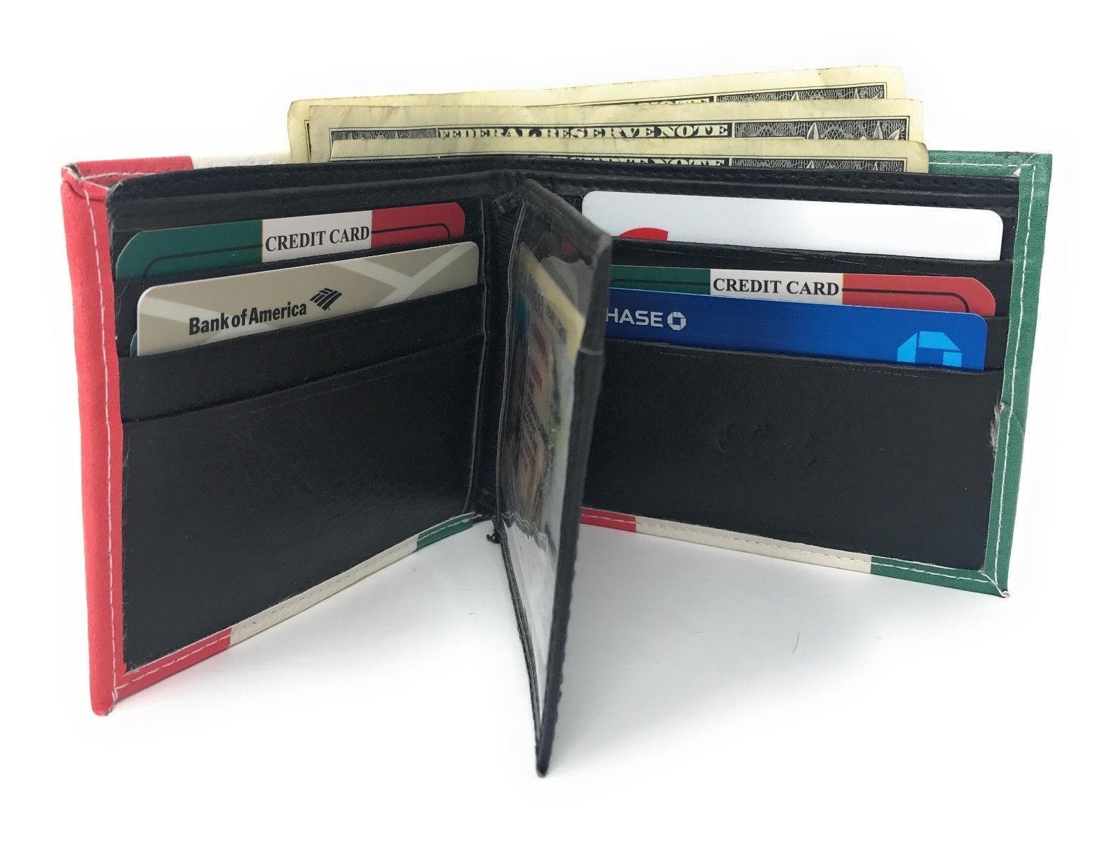 Printed Designs Bifold Wallets In Gift Box Cash Card Id Slots Mens Womens Youth-US 100 DOLLARS-