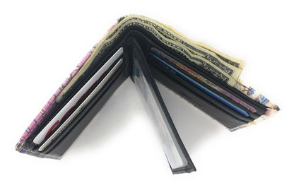 Printed Designs Bifold Wallets In Gift Box Cash Card Id Slots Mens Womens Youth-US 100 DOLLARS-