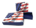 Printed Designs Bifold Wallets In Gift Box Cash Card Id Slots Mens Womens Youth-USA FLAG-