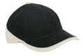 Racing Baseball Hats Caps Sandwich Brushed Cotton 6 Panel Low Crown Two Tone-Black/White-
