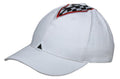 Racing Checkers 6 Panel 100% Brushed Cotton Low Crown Baseball Hats Caps-WHITE-