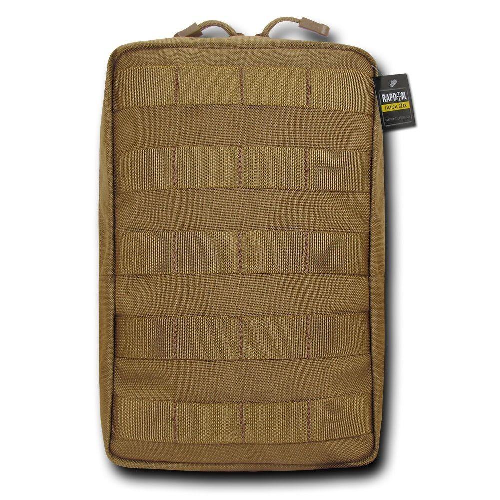 RAPDOM 6X10 Utility Pouch Vertical Tactical Gear Military-Black-