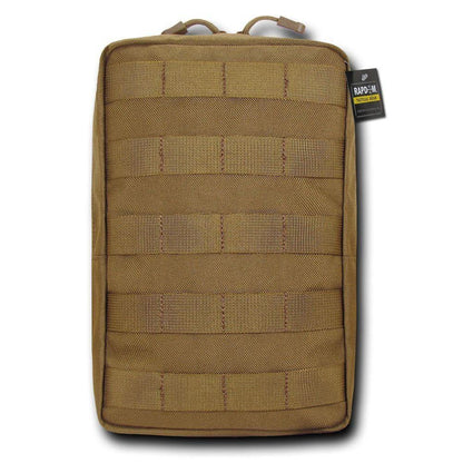 RAPDOM 6X10 Utility Pouch Vertical Tactical Gear Military-Black-