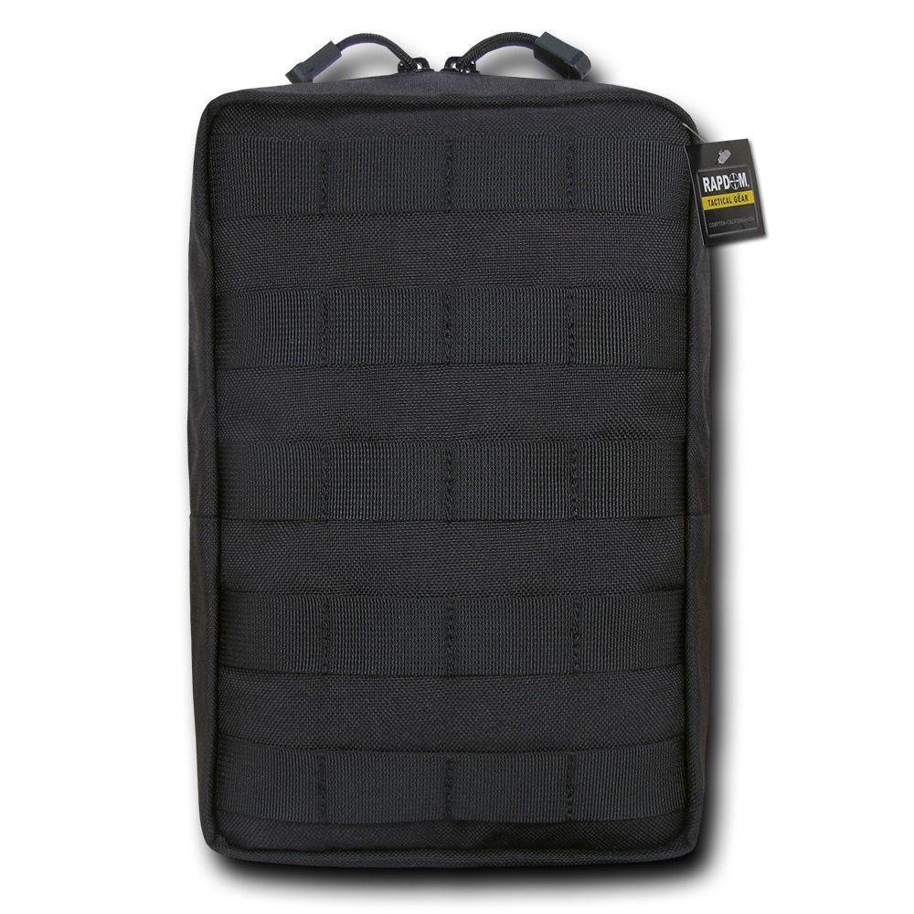 RAPDOM 6X10 Utility Pouch Vertical Tactical Gear Military-Black-