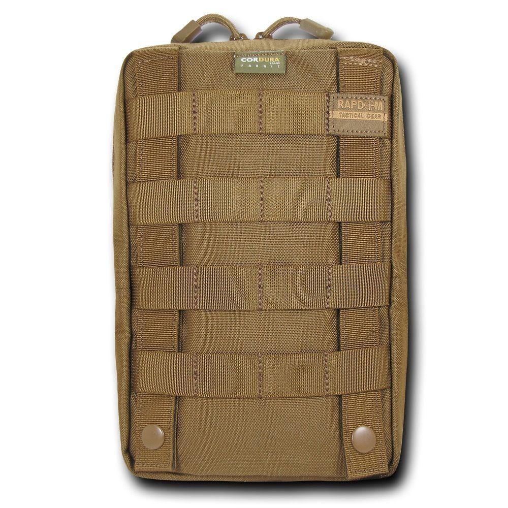 RAPDOM 6X10 Utility Pouch Vertical Tactical Gear Military-Black-
