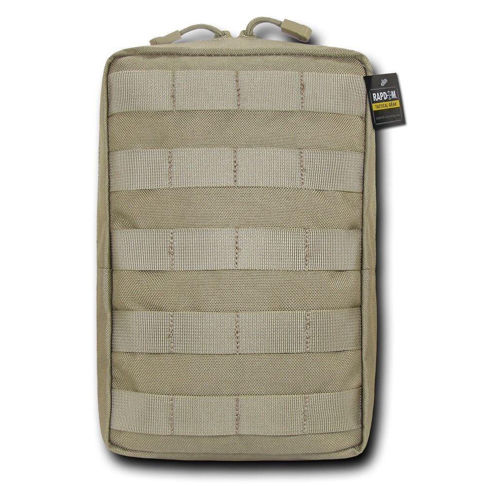 RAPDOM 6X10 Utility Pouch Vertical Tactical Gear Military-khaki-