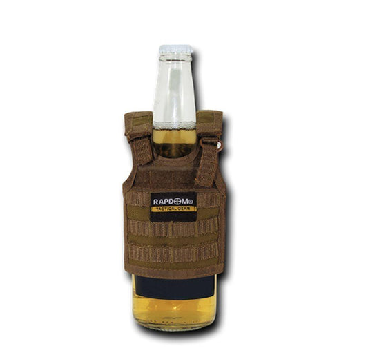 Rapdom Can Bottle Cooler Beverage Insulator Tactical Vest Beer Soda Coyote-