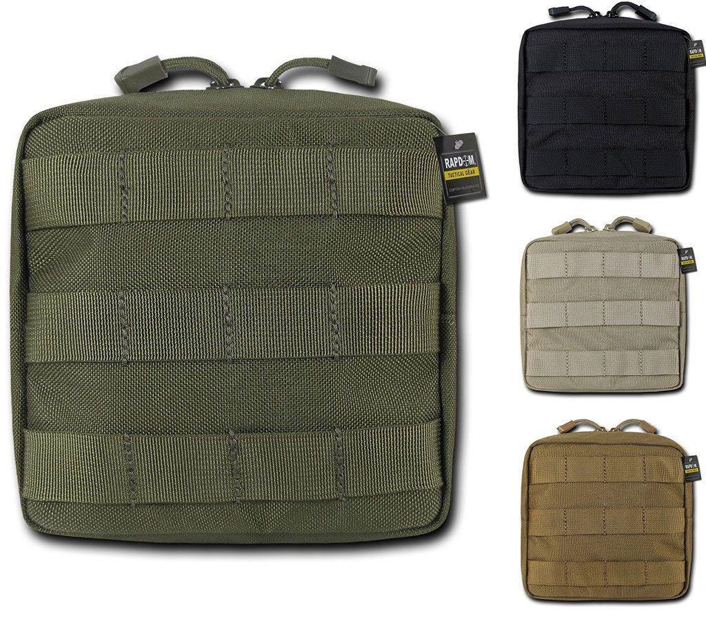 RAPDOM Compact Utility Pouch Bag Travel Tactical Gear Military Army Molle 6X6-Black-