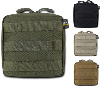 RAPDOM Compact Utility Pouch Bag Travel Tactical Gear Military Army Molle 6X6-Black-