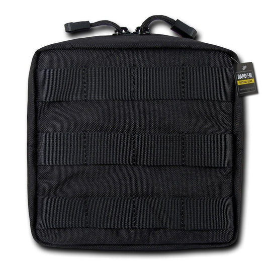 RAPDOM Compact Utility Pouch Bag Travel Tactical Gear Military Army Molle 6X6-Black-