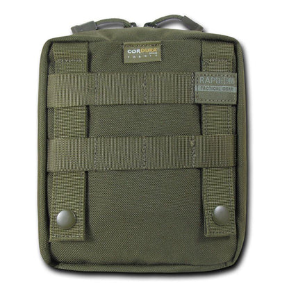 RAPDOM Emt Pouchutility Pouch Medical First Aid Red Cross Travel-Black-
