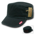 Rapid Dominance Flat Top Zipper Bdu Fatigue Cadet Military Army Vintage Torn Caps Hats-Black-Small (6 7/8 - 7)-