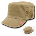 Rapid Dominance Flat Top Zipper Bdu Fatigue Cadet Military Army Vintage Torn Caps Hats-Khakhi-Small (6 7/8 - 7)-