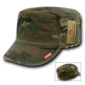 Rapid Dominance Flat Top Zipper Bdu Fatigue Cadet Military Army Vintage Torn Caps Hats-Woodland Camo-Small (6 7/8 - 7)-