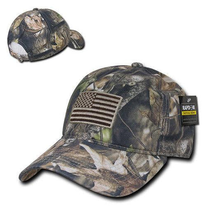 RAPDOM Hybricam Relaxed Tactical Military Army Hunting Patch USA Flag Hats Caps-