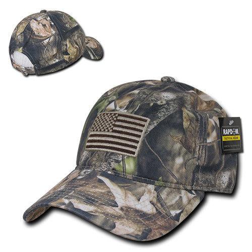 RAPDOM Hybricam Relaxed Tactical Military Army Hunting Patch USA Flag Hats Caps-