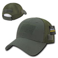 Low Crown Air Mesh Constructed Military Tactical Operator Patch Cap Hats-OLIVE-