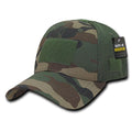 Low Crown Air Mesh Constructed Military Tactical Operator Patch Cap Hats-WOODLAND-