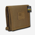 RAPDOM Men'S Tri-Fold Wallet Tactical Non Stick Id Window 18 Compartment/Pocket-USA - Coyote-