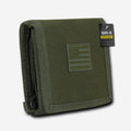 RAPDOM Men'S Tri-Fold Wallet Tactical Non Stick Id Window 18 Compartment/Pocket-USA- Olive-