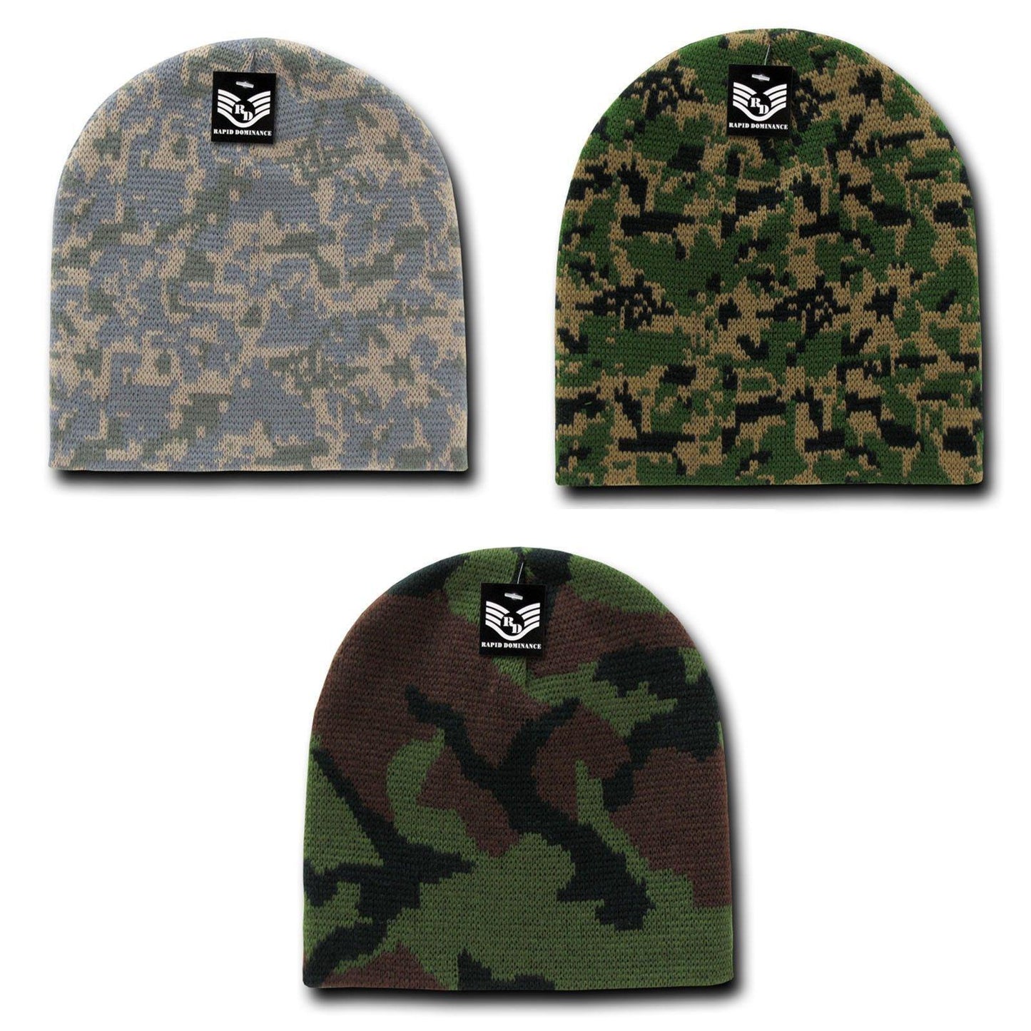 Rapid Dominance Military Camouflage Beanies Knit Watch Gi Jacquard Warm Winter Caps Hats-Universal Digital-