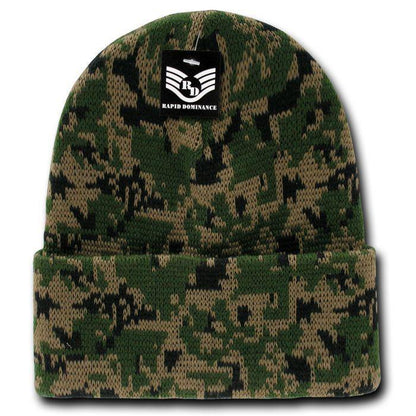 Rapid Dominance Military Camouflage Cuffed Beanies Knit Winter Watch Caps Hats-Universal Digital-