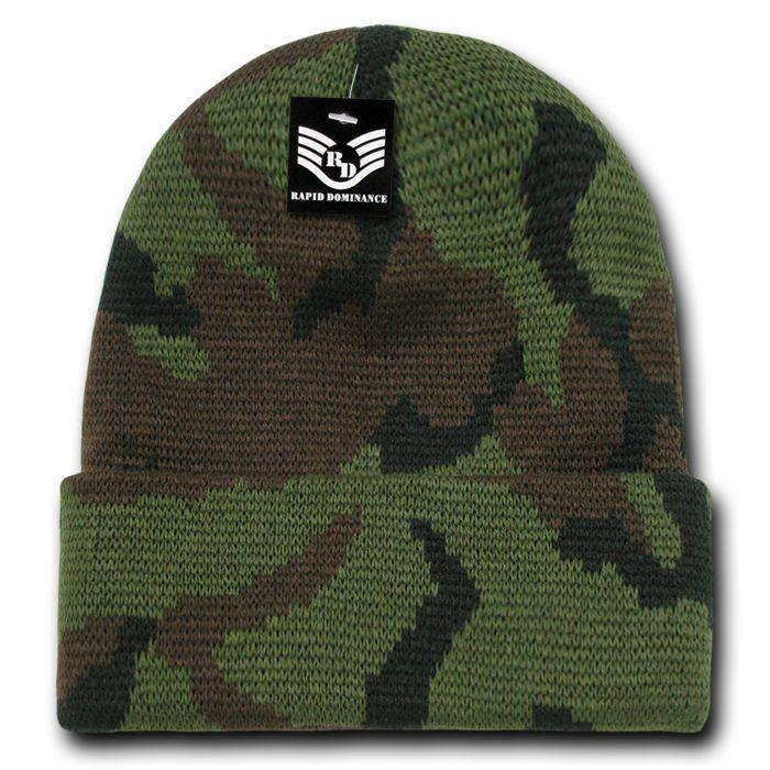 Rapid Dominance Military Camouflage Cuffed Beanies Knit Winter Watch Caps Hats-Universal Digital-