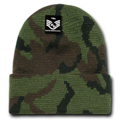 Rapid Dominance Military Camouflage Cuffed Beanies Knit Winter Watch Caps Hats-Universal Digital-