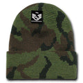Rapid Dominance Military Camouflage Cuffed Beanies Knit Winter Watch Caps Hats-Woodland-