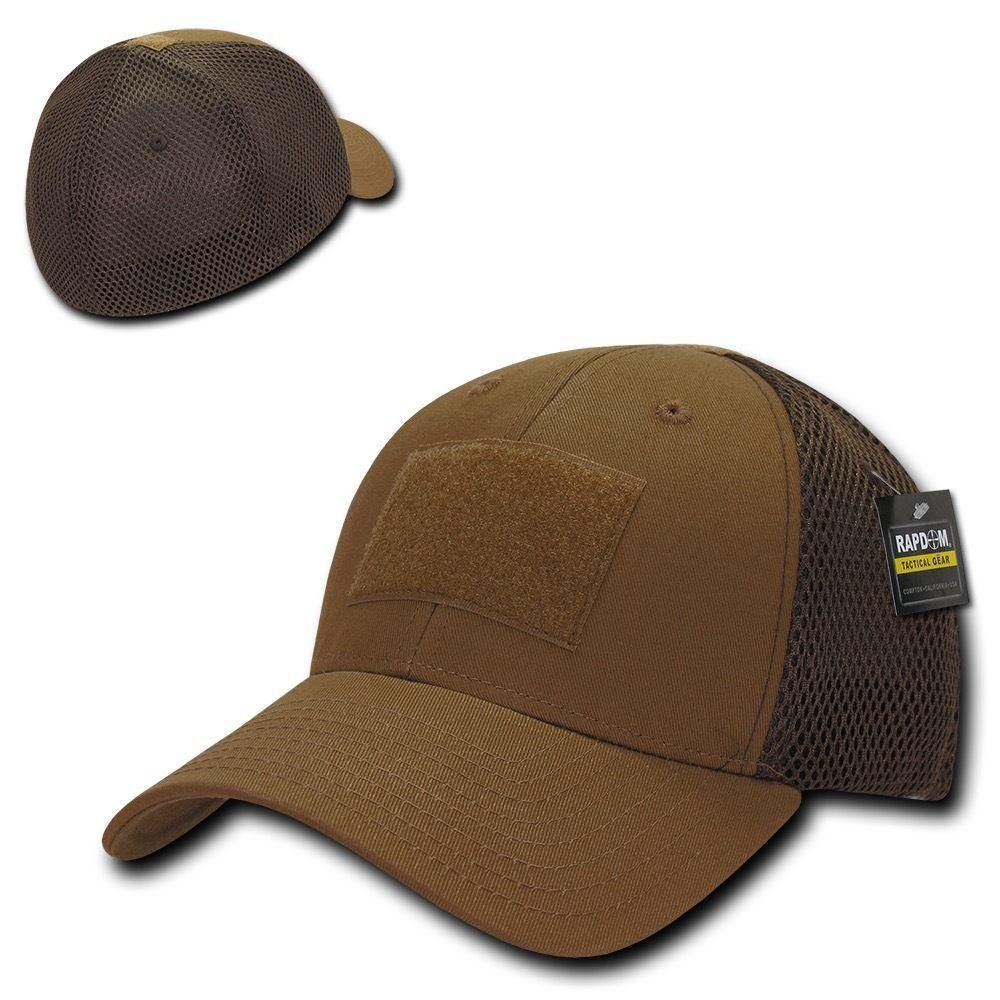 Rapdom Military Operator Tactical Air Mesh Flex Low Crown Duty Patch Caps Hats-ACU-