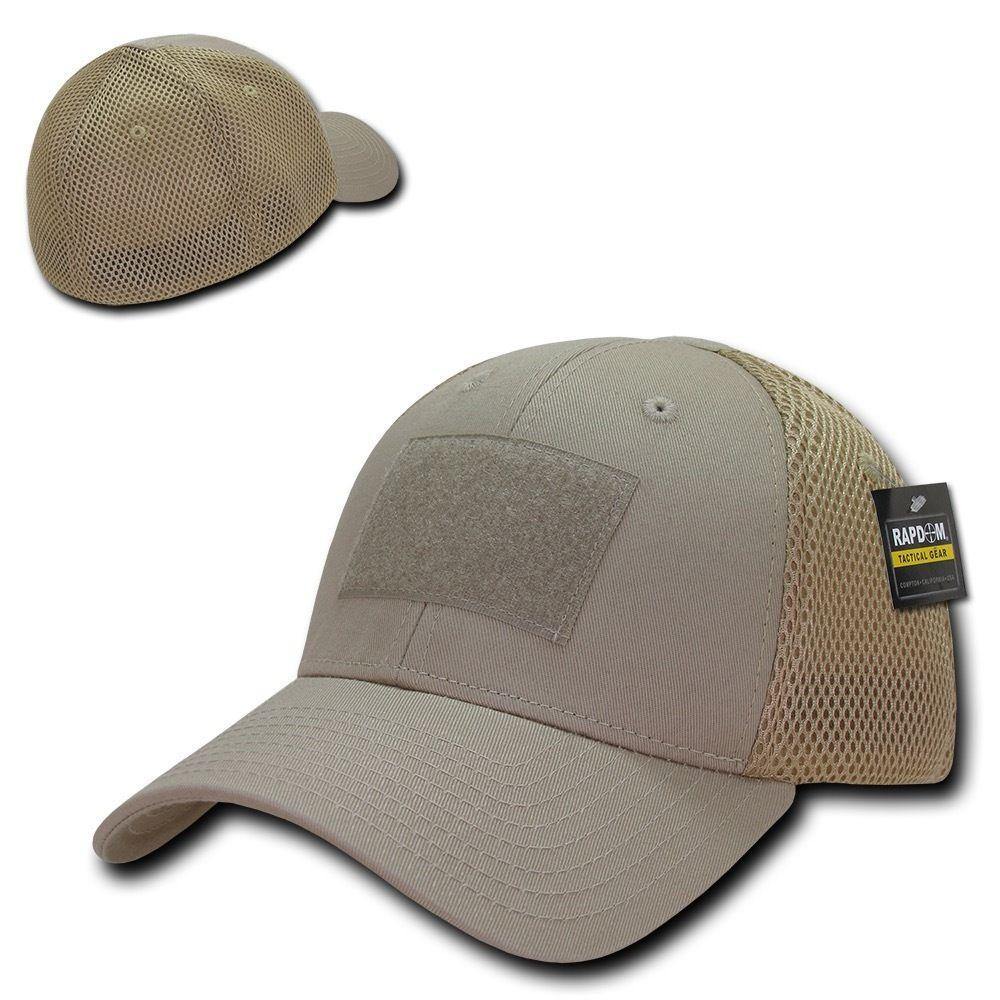 Rapdom Military Operator Tactical Air Mesh Flex Low Crown Duty Patch Caps Hats-ACU-
